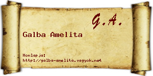 Galba Amelita névjegykártya